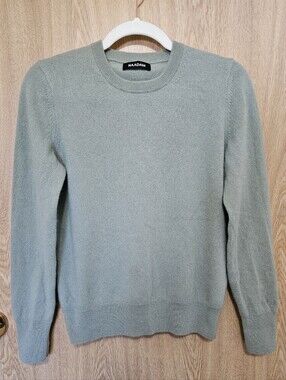 Naadam 100% Cashmere Gorgeous Green Crewneck Sweater Size Small